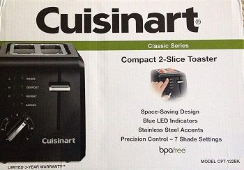 Cuisinart CPT-122BK Plastic 2 Slice Toaster review