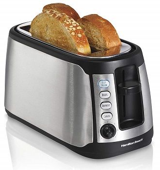 Hamilton Beach 4-Slice Extra-Wide Long Slot Stainless Steel Toaster