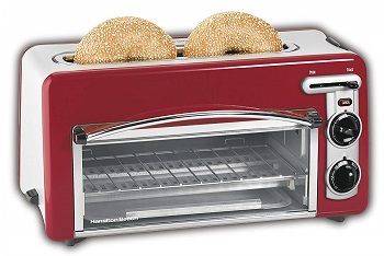Hamilton Beach Toastation Oven with 2-Slice Toaster Combo red
