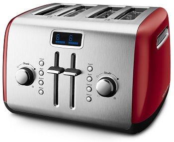 KitchenAid KMT422ER 4-Slice Toaster with Manual High-Lift Lever and Digital Display