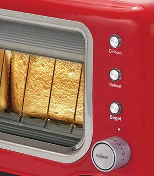 Dash Clear View Toaster In Red review