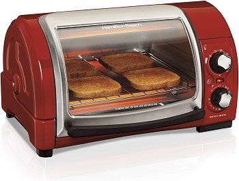 Hamilton Beach 31337 Easy Reach Red Toaster Oven